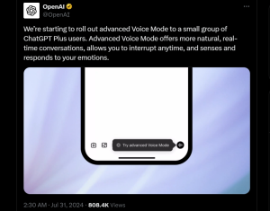 GPT-4o 丝滑流畅的新语音功能开始推送,预设四个配音