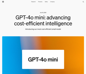 GPT-4o mini有什么用？与GPT4-o比有啥不同呢？